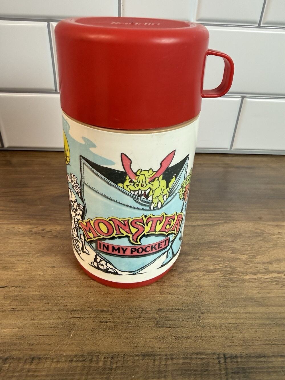 Vintage 1991 Monster in my Pocket Plastic Aladdin 8 Oz Thermos Only0
